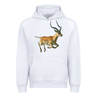 White Impala Antelope Illustrations Urban Hoodie - LillyAllenDesigns