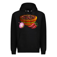 Black chilli con carne Premium Hoodie - AdoDesignShop