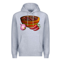 Heather Grey chilli con carne Premium Hoodie - AdoDesignShop