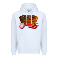 White chilli con carne Premium Hoodie - AdoDesignShop