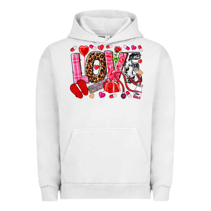 Valentines Day Love Nurse Urban Hoodie by NancyCooperArtShop | Teevron