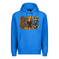 True Royal saddle sunflower horseshoe cowhide leopard background Premium Hoodie - Artiststas