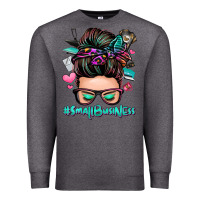 Charcoal Heather small business messy bun Premium Sweatshirt - Zillion Design Studio