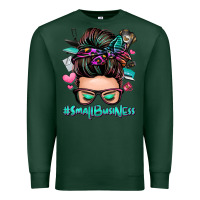 Sports Green small business messy bun Premium Sweatshirt - Zillion Design Studio