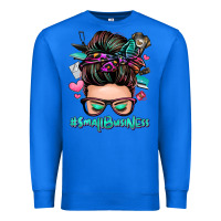 True Royal small business messy bun Premium Sweatshirt - Zillion Design Studio