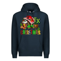 Navy tx christmas cowgirl Premium Hoodie - AdoDesignShop