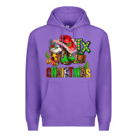 Purple tx christmas cowgirl Premium Hoodie - AdoDesignShop