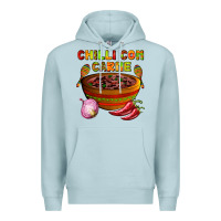 Blue Mist chilli con carne  with chilli pepper Premium Hoodie - AdoDesignShop