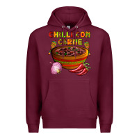 Burgundy chilli con carne  with chilli pepper Premium Hoodie - AdoDesignShop