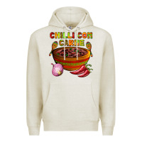 Oatmeal Heather chilli con carne  with chilli pepper Premium Hoodie - AdoDesignShop