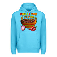 Ocean Blue chilli con carne  with chilli pepper Premium Hoodie - AdoDesignShop