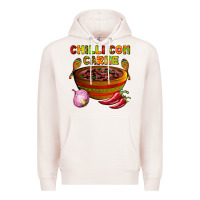 Pale Pink chilli con carne  with chilli pepper Premium Hoodie - AdoDesignShop