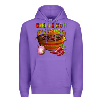 Purple chilli con carne  with chilli pepper Premium Hoodie - AdoDesignShop