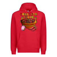 Red chilli con carne  with chilli pepper Premium Hoodie - AdoDesignShop