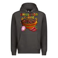 Smoke chilli con carne  with chilli pepper Premium Hoodie - AdoDesignShop