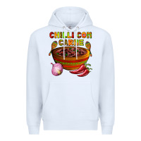 White chilli con carne  with chilli pepper Premium Hoodie - AdoDesignShop