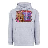 Heather Grey sorry ladies my heart belongs to mommy highland cow and calf Heavyweight Hoodie - RanaPortraitStore
