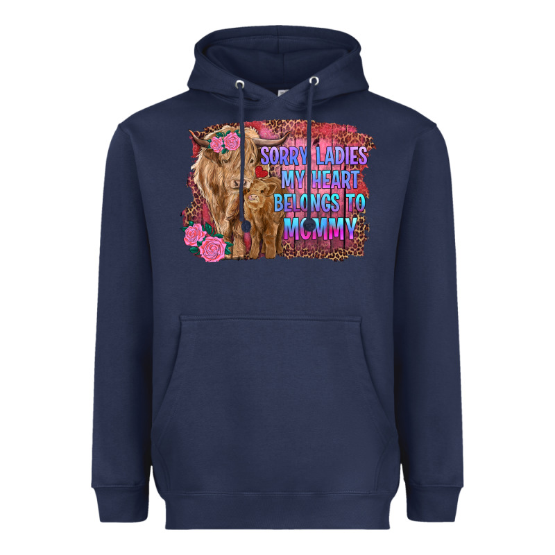 Sorry Ladies My Heart Belongs To Mommy Highland Cow And Calf Heavyweight Hoodie by RanaPortraitStore | Teevron