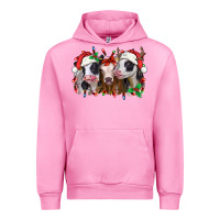 Fuchsia Pink funny christmas heifers Urban Hoodie - Jasminsmagicworld