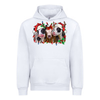 White funny christmas heifers Urban Hoodie - Jasminsmagicworld