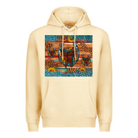 Pina Colada saddle horseshoe leopard sunflower Premium Hoodie - Artiststas