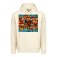 Sandshell saddle horseshoe leopard sunflower Premium Hoodie - Artiststas