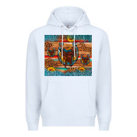 White saddle horseshoe leopard sunflower Premium Hoodie - Artiststas