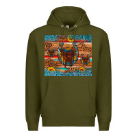 Army Green saddle horseshoe leopard sunflower Premium Hoodie - Artiststas