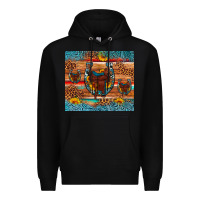 Black saddle horseshoe leopard sunflower Premium Hoodie - Artiststas