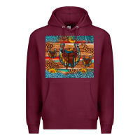 Burgundy saddle horseshoe leopard sunflower Premium Hoodie - Artiststas
