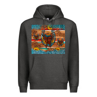Charcoal Heather saddle horseshoe leopard sunflower Premium Hoodie - Artiststas