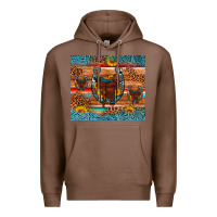 Chestnut saddle horseshoe leopard sunflower Premium Hoodie - Artiststas