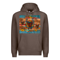 Coffee saddle horseshoe leopard sunflower Premium Hoodie - Artiststas
