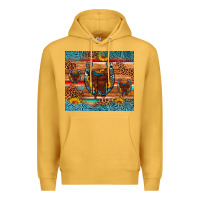 Mustard saddle horseshoe leopard sunflower Premium Hoodie - Artiststas