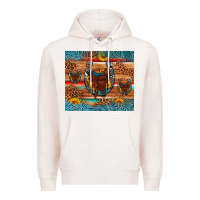 Pale Pink saddle horseshoe leopard sunflower Premium Hoodie - Artiststas