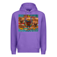 Purple saddle horseshoe leopard sunflower Premium Hoodie - Artiststas