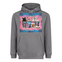 Cat Coffee Cups Heavyweight Hoodie | Teevron