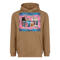 Toasted Coconut cat coffee cups Heavyweight Hoodie - Zillion Design Studio