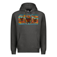 Charcoal Heather saddle horseshoe  sunflower leopard license plate Premium Hoodie - Artiststas