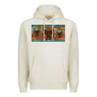 Oatmeal Heather saddle horseshoe  sunflower leopard license plate Premium Hoodie - Artiststas