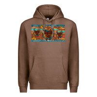 Chestnut saddle horseshoe  sunflower leopard license plate Premium Hoodie - Artiststas