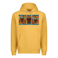 Mustard saddle horseshoe  sunflower leopard license plate Premium Hoodie - Artiststas
