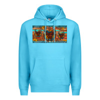 Ocean Blue saddle horseshoe  sunflower leopard license plate Premium Hoodie - Artiststas