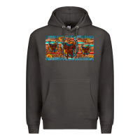 Smoke saddle horseshoe  sunflower leopard license plate Premium Hoodie - Artiststas