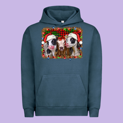 Christmas Heifers Urban Hoodie Designed By Jasminsmagicworld