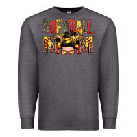 Charcoal Heather softball mom messy bun Premium Sweatshirt - Zillion Design Studio