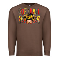 Chestnut softball mom messy bun Premium Sweatshirt - Zillion Design Studio