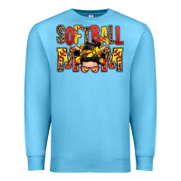 Ocean Blue softball mom messy bun Premium Sweatshirt - Zillion Design Studio