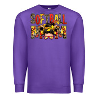 Purple softball mom messy bun Premium Sweatshirt - Zillion Design Studio