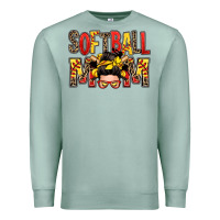 Seafoam softball mom messy bun Premium Sweatshirt - Zillion Design Studio